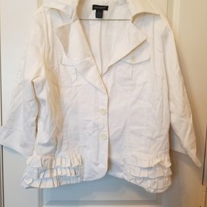 Ashley Stewart White Skirt Suit